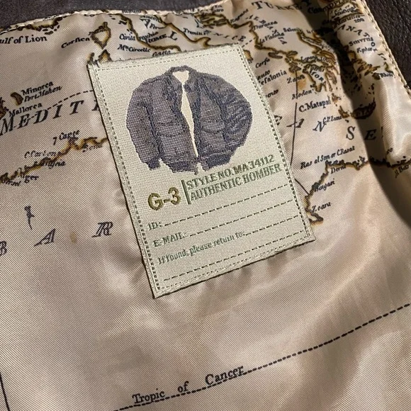 Global Identity GIII Leather Flight Bomber Jacket for Pilots with Atlas Lining - Picture 5 of 10